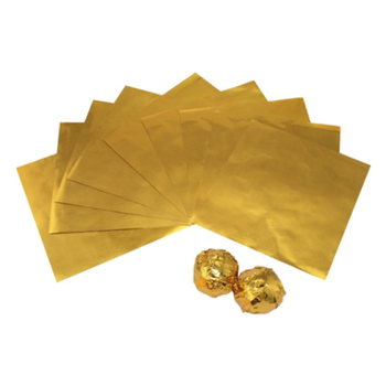 Gold aluminum foil embossed paper with custom design